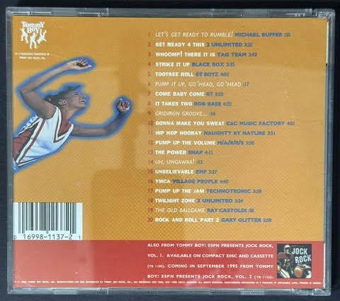 Various – ESPN Presents Jock Jams Volume 1 (CD, 1995, Tommy Boy TBCD 1137, SRC Pressing)