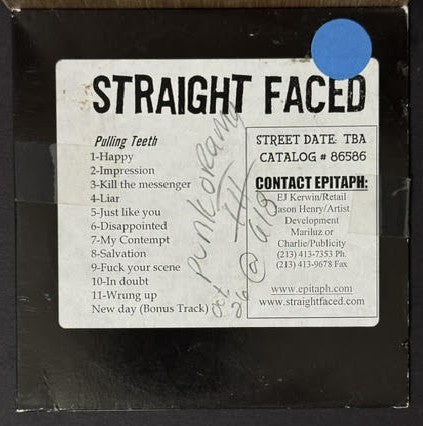 Straight Faced – Pulling Teeth (CD, 2000, Epitaph 86586, Promotional Advance)