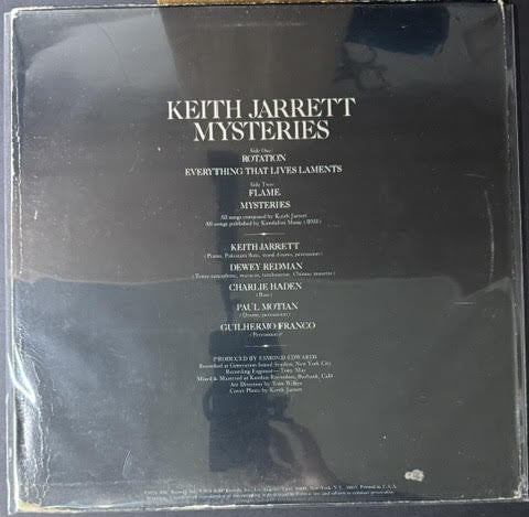 Keith Jarrett – Mysteries (LP, Album, Terre Haute Pressing, 1976, ABC Impulse! ASD-9315)