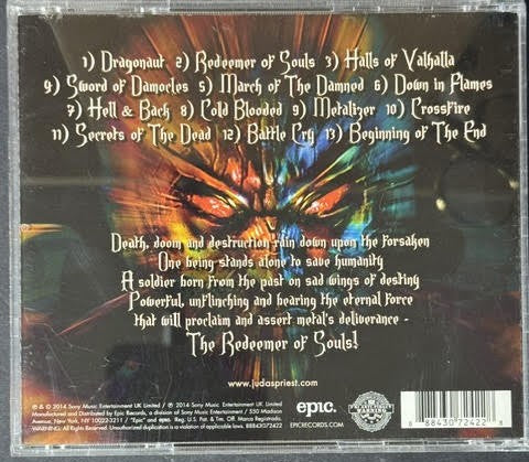 Judas Priest – Redeemer Of Souls (CD, Album, Jewel Case, Epic 88843072422)
