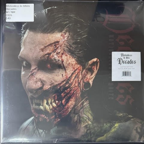 Motionless In White – Decades (2×Vinyl, LP, Album, Black/Ruby/Tan Galaxy, 2026, Roadrunner Records 075678590139)