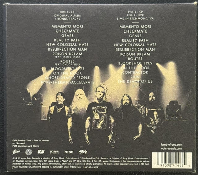 Lamb Of God – Sacrament (Deluxe Version) (2CD + DVD, 2007, Epic 19439814822)
