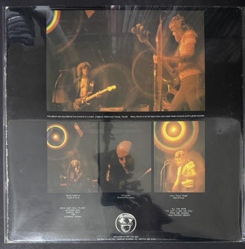 Spirit – Live Spirit (Vinyl LP, 1978, Potato Records PR 2001, Capitol Mastering, Ken Perry Cut)