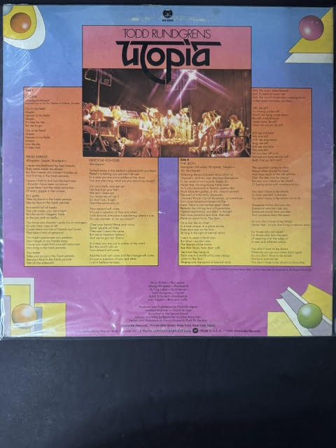 Utopia – Todd Rundgren's Utopia (Vinyl LP, 1974, Bearsville BR 6954, Pitman Pressing, STERLING RL)