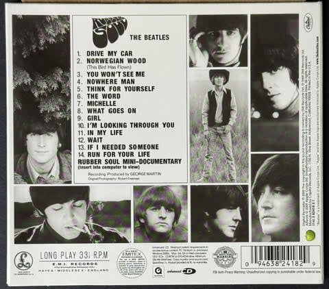 The Beatles – Rubber Soul (CD, Album, Enhanced, Remastered, Stereo, US, Apple / Parlophone / Capitol – 0946 3 82418 2 9)