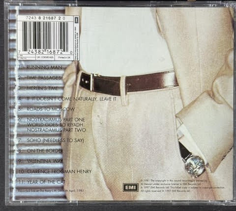 Al Stewart – Live - At The Roxy Los Angeles 1981 (CD, 1997, EMI 7243 8 21687 2 0 / CDEMS 1625, EMI Swindon)