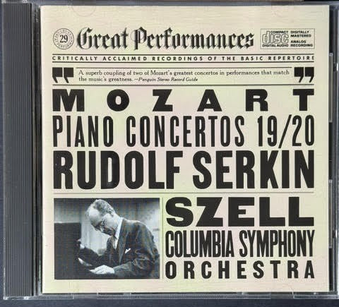 Mozart – Piano Concertos Nos. 19 & 20 (CD, 1990, CBS)