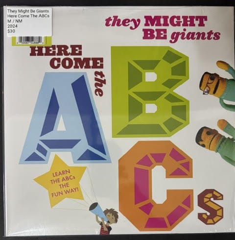 They Might Be Giants – Here Come The ABCs (Vinyl LP, 2024, Walt Disney Records / Idlewild Recordings D004447201, 180g Clear Vinyl, Gatefold)