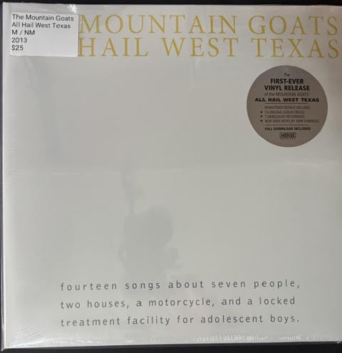 The Mountain Goats – All Hail West Texas (Vinyl LP, 2013, Merge Records MRG481, Reissue, Remastered)
