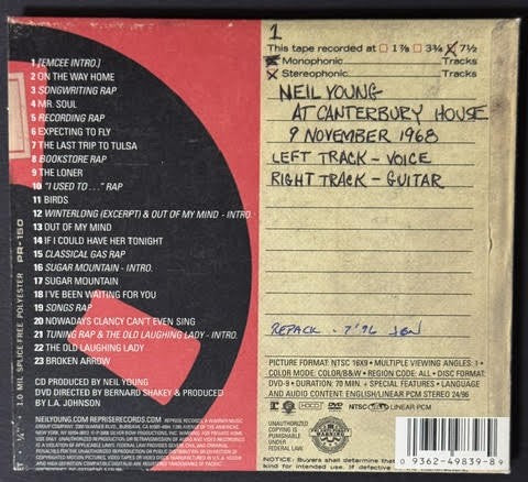 Neil Young – Sugar Mountain (Live At Canterbury House 1968) (CD + DVD, 2008, Reprise Records 9362-49839-8, Neil Young Archives Performance Series Disc 00)