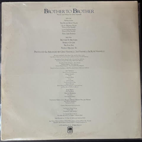 Gino Vannelli – Brother To Brother (Vinyl LP, 1978, A&M Records SP-4722, Pitman Pressing, Gatefold)