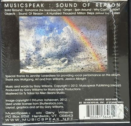 MusicSpeak – Sound Of Reason (CD, Album, 2012, MusicSpeak Inc. 01)