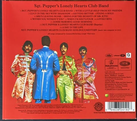 The Beatles – Sgt. Pepper's Lonely Hearts Club Band (CD, Album, Enhanced, Reissue, Remastered, Stereo, US, Apple / Parlophone / Capitol – 0946 3 82419 2 8)
