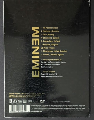 Eminem – All Access Europe (DVD, 2002, Aftermath / Interscope / Shady, 069493313999)