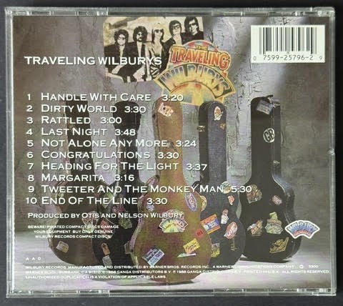 Traveling Wilburys – Volume One (CD, 1988, Wilbury Records 9 25796-2, SRC)