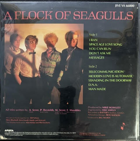 A Flock Of Seagulls – A Flock Of Seagulls (Vinyl LP, 1982, Jive/Arista VA 66000, Hauppauge Pressing)