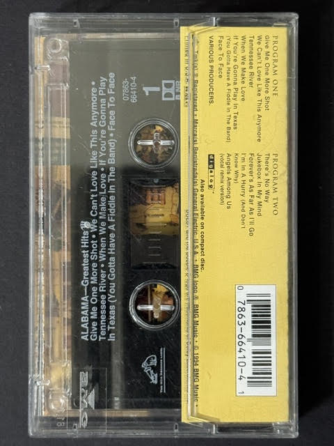 Alabama – Greatest Hits III (Cassette, 1994, RCA 07863 66410-4)