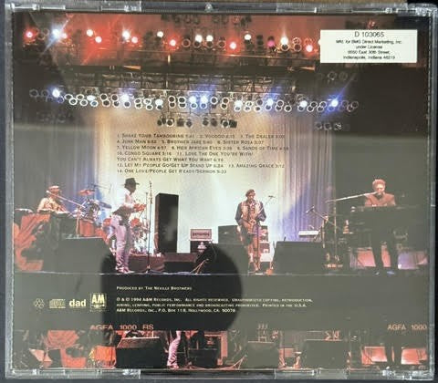 The Neville Brothers – Live On Planet Earth (CD, Album, Club Edition, A&M Records 31454 0225 2 / BMG D103065)