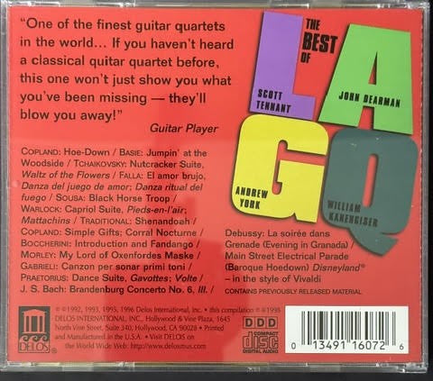 Los Angeles Guitar Quartet – The Best Of LAGQ (CD, Delos DE 1607, Compilation)