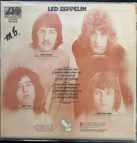 Led Zeppelin – Led Zeppelin (Vinyl, LP, Album, Reissue, 1974, Atlantic SD 8216, Presswell Pressing, George Piros Cut)