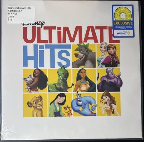 Various – Disney Ultimate Hits (Vinyl, LP, Compilation, Translucent Yellow, 2018, Walt Disney Records D003704901)