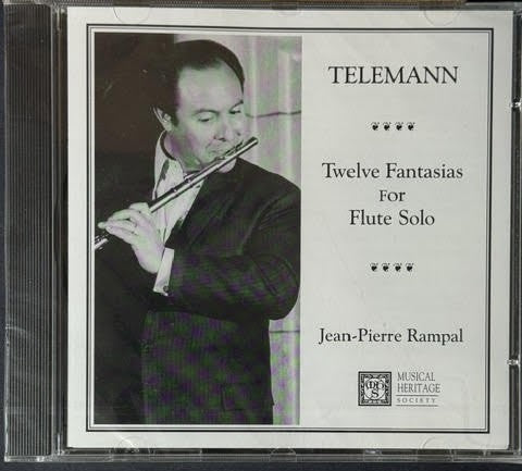 Telemann – Twelve Fantasias For Flute Solo: Jean-Pierre Rampal (CD, 1994, Musical Heritage Society)