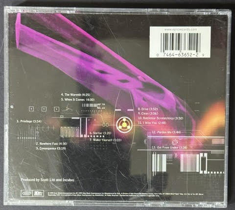 Incubus – Make Yourself (CD, 1999, Epic / Immortal Records EK 63652)