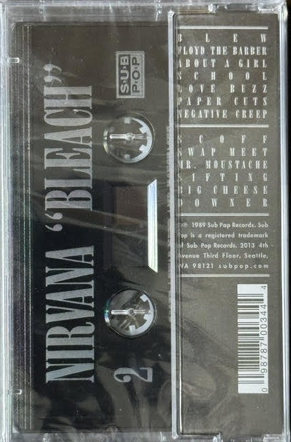 Nirvana – Bleach (Black Cassette, 2021, Sub Pop)