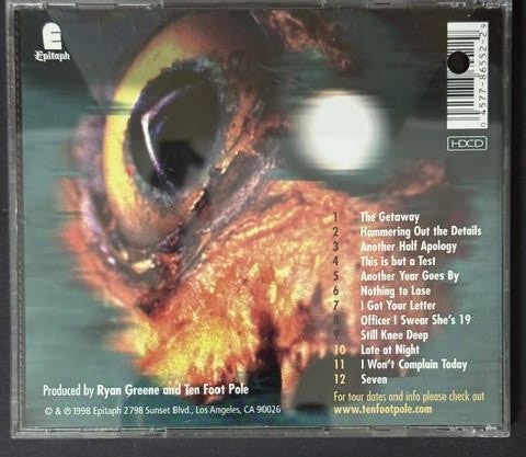 Ten Foot Pole – Insider (CD, 1998, Epitaph 86552-2, HDCD, Disctronics USA)