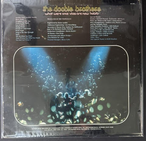 The Doobie Brothers – What Were Once Vices Are Now Habits (LP, 1974, Warner Bros. Records W 2750, US Pressing)