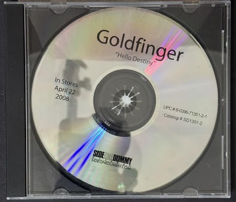 Goldfinger – Hello Destiny (CD, 2008, SideOneDummy SD1351-2, Promotional Advance)