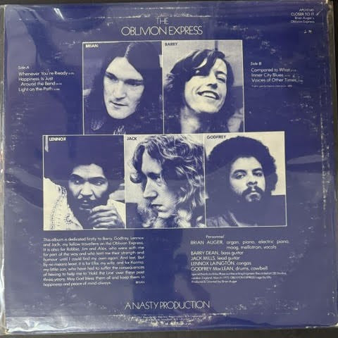 Brian Auger's Oblivion Express – Closer To It! (Vinyl LP, 1973, RCA Victor APL1-0140, Hollywood Pressing)