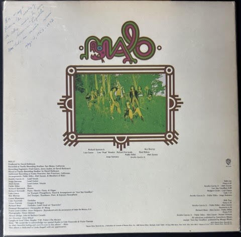 Malo – Malo (LP, Album, Pitman Pressing, Gatefold, 1972, Warner Bros. BS 2584)