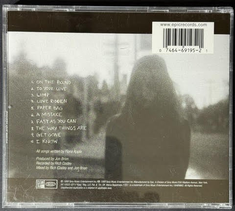 Fiona Apple - When The Pawn (CD, Album, Enhanced, US, 1999, Clean Slate / Epic EK 69195)