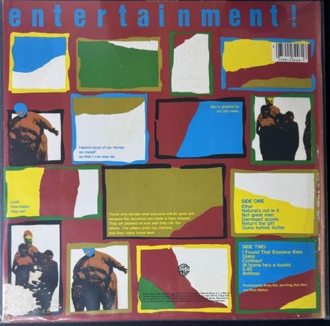 Gang Of Four – Entertainment! (LP, Album, Winchester Pressing, 1980, Warner Bros. Records BSK 3446)