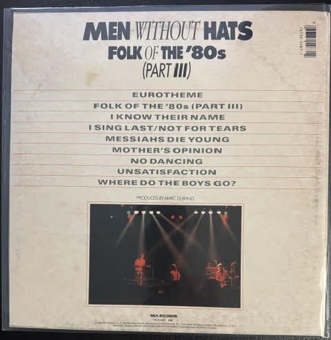 Men Without Hats – Folk Of The 80's (Part III) (Vinyl, LP, Album, Club Edition, CRC, 1984, MCA Records MCA-5487)