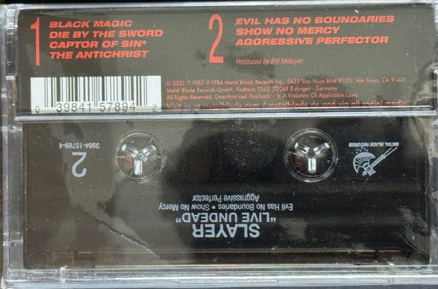 Slayer – Live Undead (Remastered Cassette EP, 2021, Metal Blade Records)