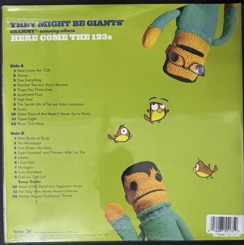 They Might Be Giants – Here Come the 123s (Vinyl LP, 2024, Walt Disney Records D004475801, Neon Green + Orange Splatter 180-Gram Vinyl)