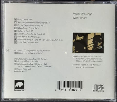 Mark Isham – Vapor Drawings (CD, 1983, Windham Hill Records WD-1027)