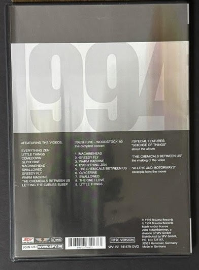 Bush – 1994//1999 (DVD, 2002, Steamhammer / SPV, 551-74167N)