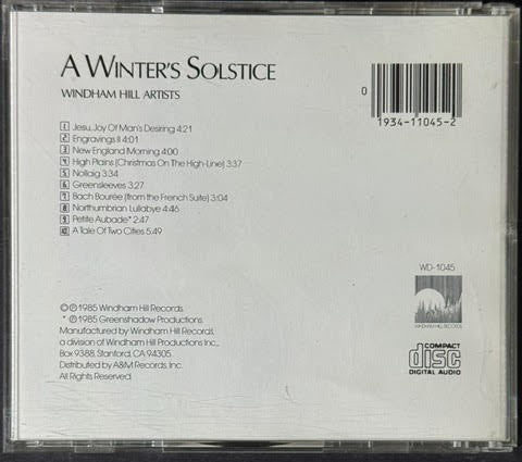 Windham Hill Artists – A Winter's Solstice (CD, 1985, Windham Hill Records WD-1045)