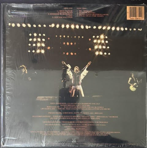 Ozzy Osbourne – Blizzard Of Ozz (Vinyl LP, 1981, Jet Records JZ 36812, Allen Zentz Mastering)