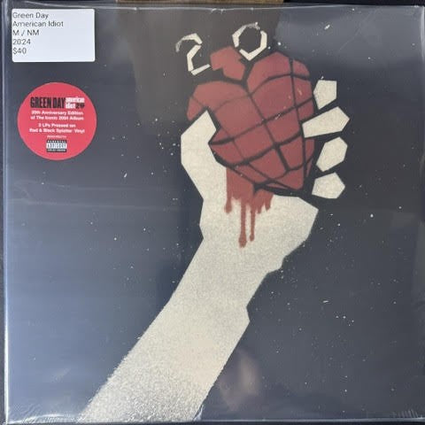 Green Day – American Idiot 20 (2 × Vinyl, LP, Album, Limited Edition, Reissue, Red &amp; Black Splatter, 20th Anniversary, 2024, Reprise Records 093624862734)