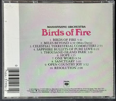 Mahavishnu Orchestra – Birds Of Fire (CD, Album, Reissue, Columbia CK 31996)