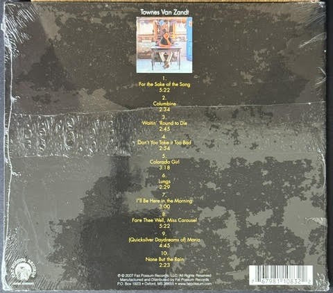 Townes Van Zandt – Townes Van Zandt (CD, Album, Reissue, 2007, Fat Possum Records)