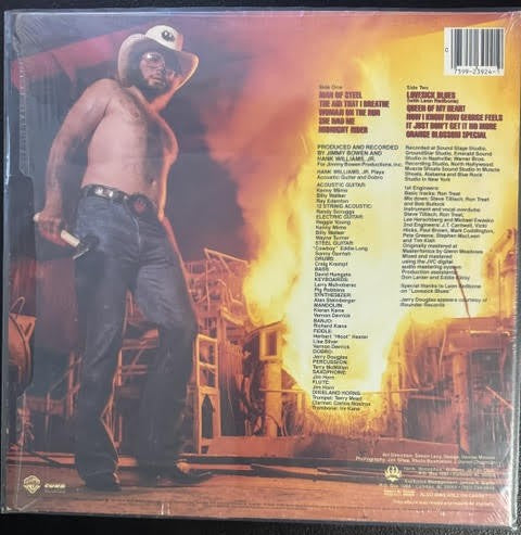 Hank Williams Jr. – Man Of Steel (Vinyl LP, 1983, Warner Bros. Records / Curb Records 1-23924, US Allied Pressing)