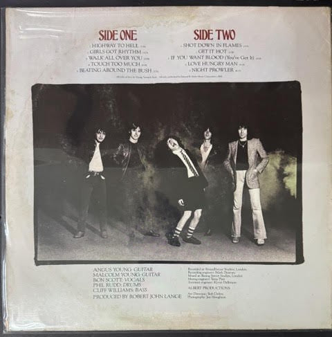 AC/DC – Highway To Hell (Vinyl LP, 1979, Atlantic SD 19244, Specialty Press, George Piros Cut)