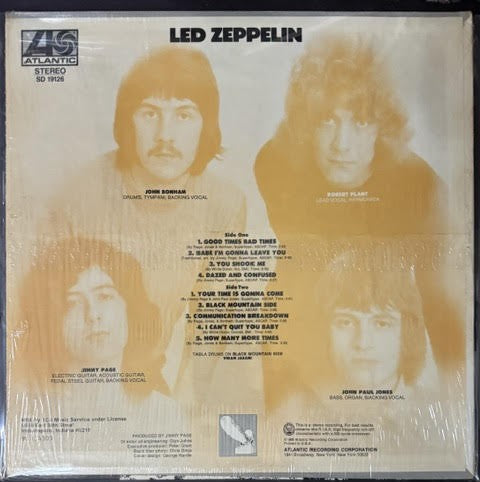 Led Zeppelin – Led Zeppelin (Vinyl, Atlantic SD 19126, RCA Music Service Club Reissue)