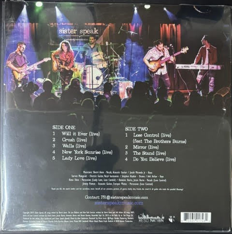 Sister Speak – Live At The Belly Up (Vinyl, LP, Stereo, Limited Edition, 140 Gram, 2019, Reso Nation 875531017434)