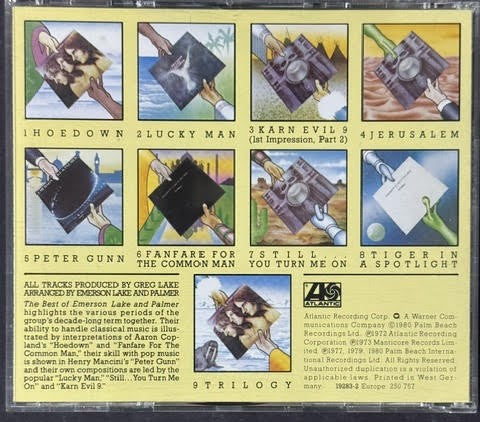 Emerson, Lake & Palmer – The Best Of Emerson Lake & Palmer (CD, 1984, Atlantic 19283-2 / 250 757, West Germany Target)